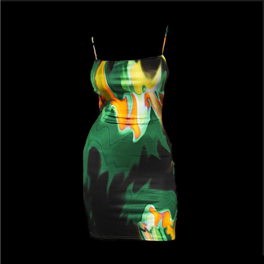 SOLD Print Open Back Dress